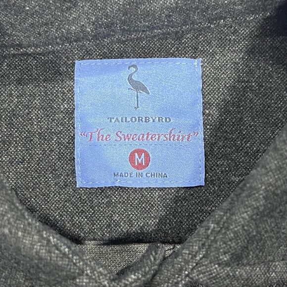 Tailorbyrd The Sweatershirt Men Button Up Long‎ Sleeve Flannel Shirt Size Medium - Picture 6 of 10